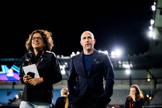 Ester Kristiansson and head coach Henrik Rydström of