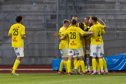 Falkenbergs Albin Andersson jublar