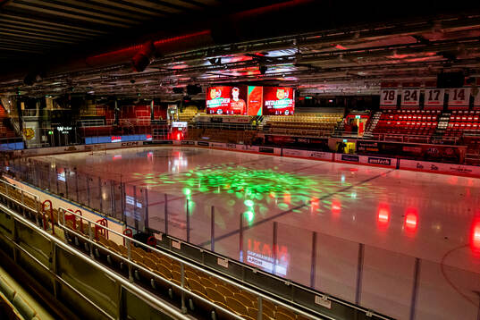 Wibe Arena innan ishockeymatchen i Hockeyallsvenskan mellan