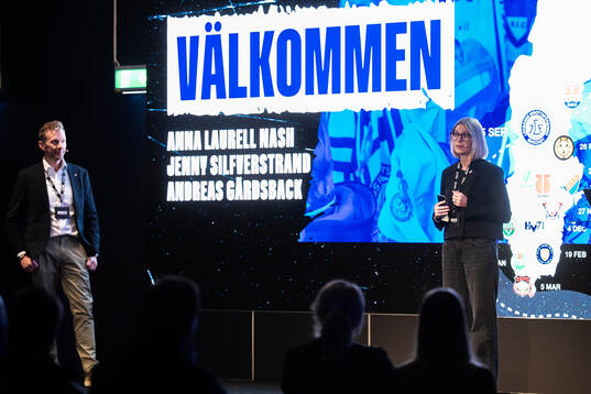 Andreas Gärdsback och Jenny Silfverstrand, VD SHL