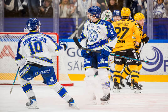 Leksands Gabriel Fortier jublar