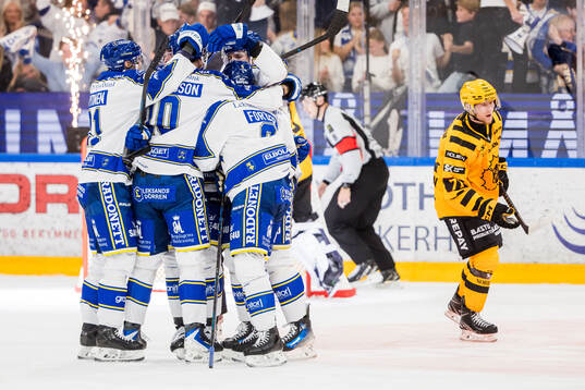 Leksands Gabriel Fortier jublar