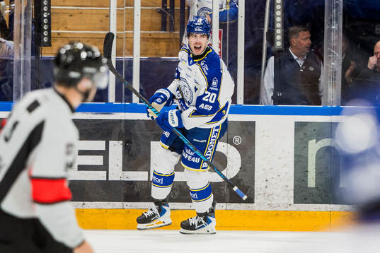 Leksands Nolan Stevens jublar