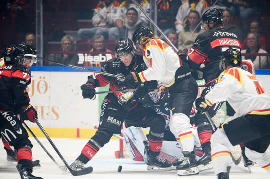 Malmö Redhawks Martin Schreiber och Brynäs Axel