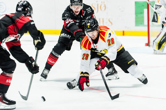 Brynäs Johannes Kinnvall och Malmö Redhawks Joona Ikonen