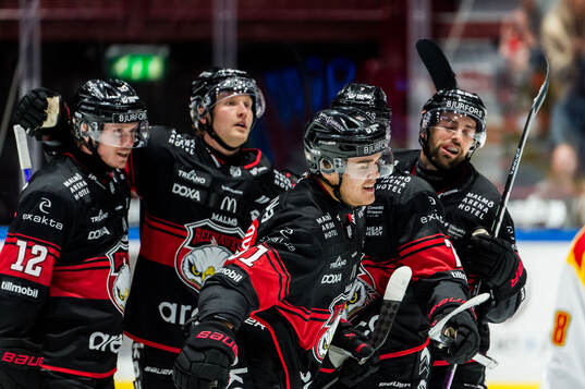 Malmö Redhawks Axel Sundberg jublar