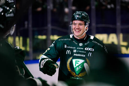 Färjestads Noel Fransén jublar