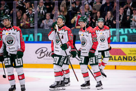 Frölundas Nicklas Lasu och Isac Heens deppar