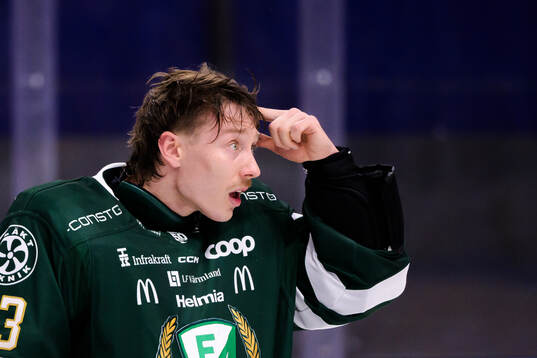 Färjestads målvakt Emil Larmi