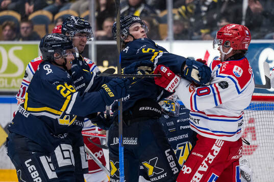 HV71s Lucas Lagerberg och Timrås David Lilja