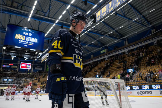 HV71s Oskar Stål-Lyrenäs deppar
