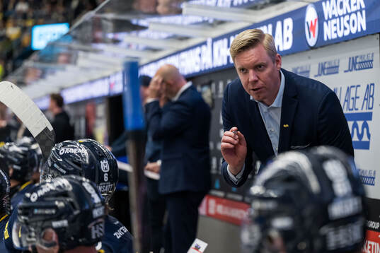 HV71s tränare Anton Blomqvist