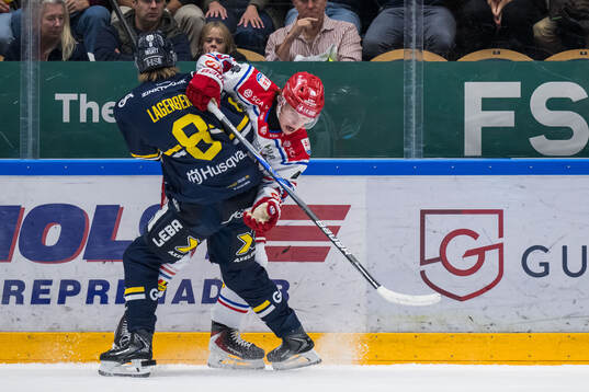 HV71s Lucas Lagerberg och Timrås Alfons Freij