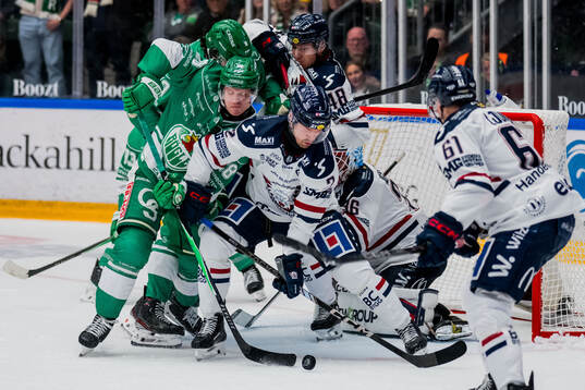 Rögles Anton Bengtsson och Linköpings Rasmus Rissanen