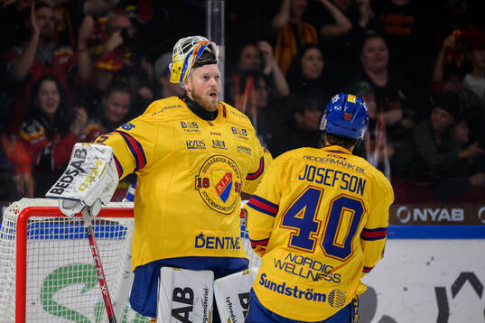 Djurgårdens målvakt Magnus Hellberg och Jacob Josefson