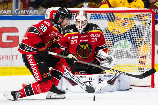 Luleås Pontus Själin och målvakt Matteus Ward