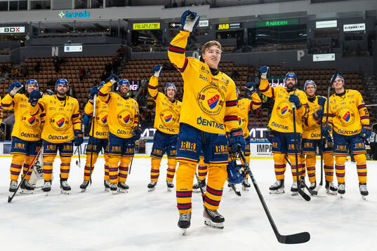Djurgårdens Viggo Björck jublar