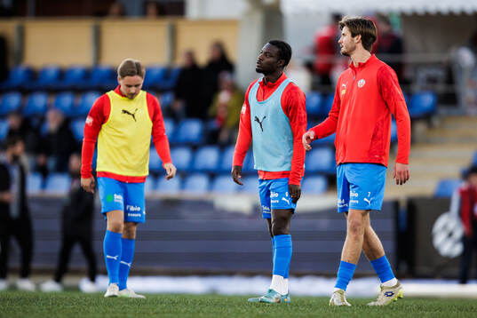 Helsingborgs Samuel Asoma och Wilhelm Loeper