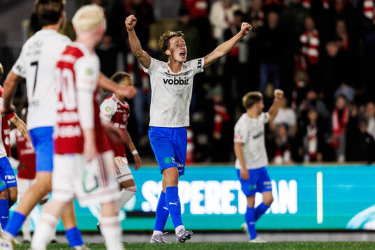 Helsingborgs Lukas Kjellnäs jublar
