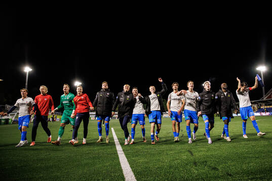 Helsingborgs spelare jublar