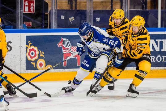Leksands Joonas Lyytinen och Skellefteås Mikkel Aagaard