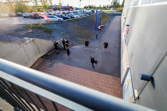 Östersunds spelare värmer upp