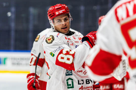 Troja/Ljungbys Jonathan Wikström jublar