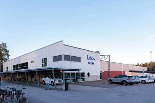 Exteriör vy av Liljas Arena