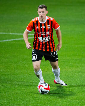 Kristianstads Viktor Agardius i matchen i division 2 mellan