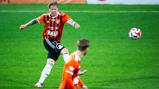Kristianstads David Lötquist i matchen i division 2 mellan