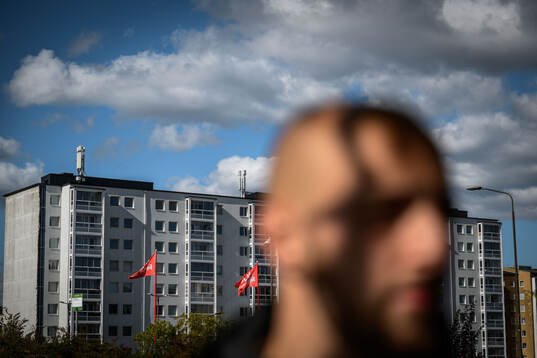 Lägenhetshus i området Hermodsdal bakom Öregrytes Amel