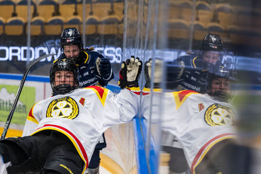 HV71s Emmi Rakkolainen och Brynäs Jenniina Nylund