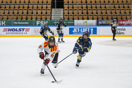 Brynäs Viivi Vainikka och HV71s Evelina Arvidsson