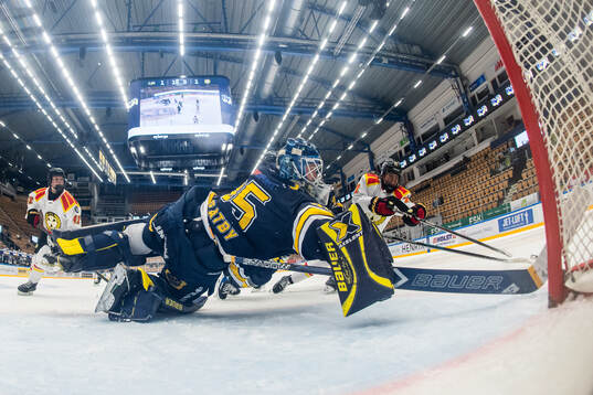 HV71s målvakt Stephanie Neatby och Brynäs Mina Waxin