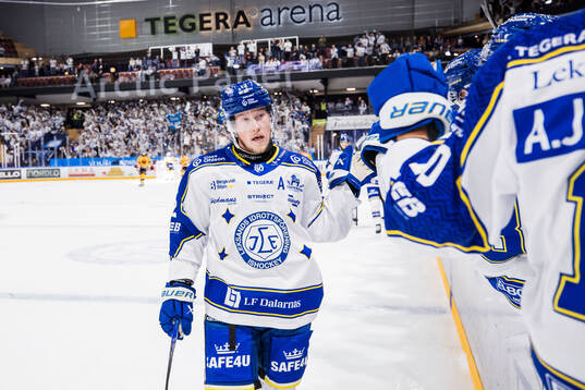 Leksands Kalle Östman jublar