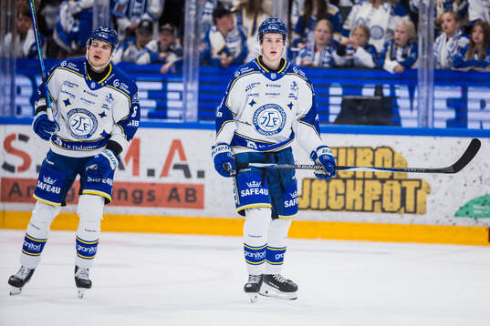 Leksands Alexander Lundqvist och Tinus Luc Koblar deppar