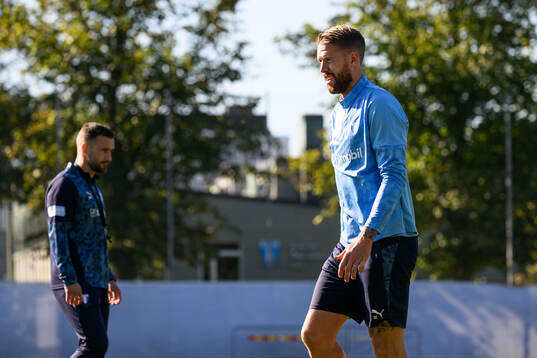 Huvudtränare Anes Mravac och Pontus Jansson