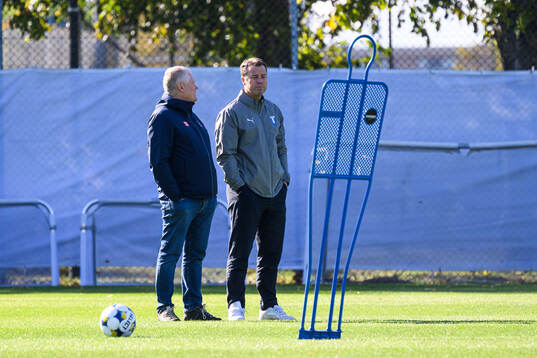 Ordförande Anders Pålsson och sportchef Daniel Andersson