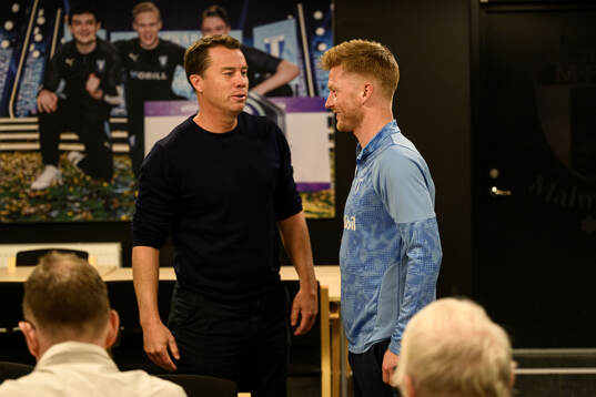 Sportchef Daniel Andersson och Anders Christiansen