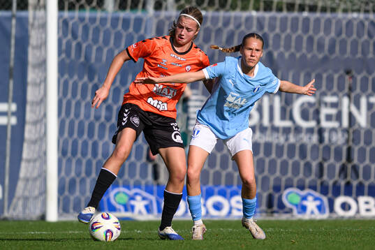Malmö FFs Karoline Olesen reagerar