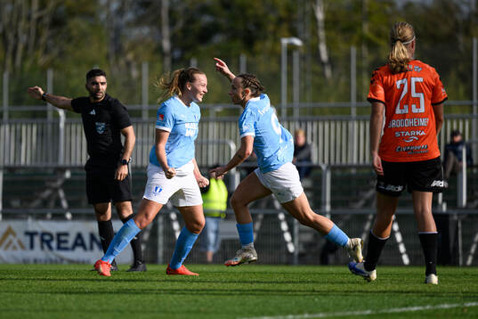 Malmö FFs Sara Kanutte Sørensen Fornes och Miljana