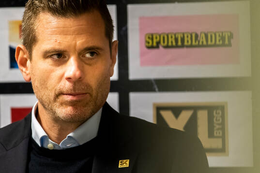 Skellefteås tränare Daniel Hermansson på presskonferansen