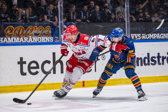 Timrås Marcus Hardegård och Djurgårdens Joseph Snively