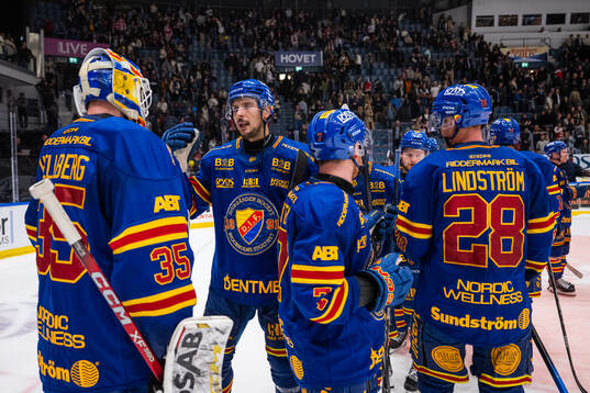 Djurgårdens målvakt Magnus Hellberg jublar