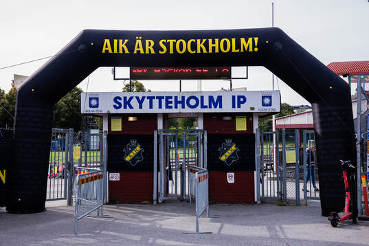 Huvudentrén till Skytteholms IP