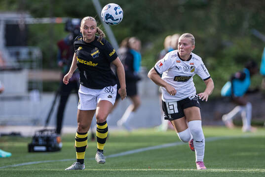 AIKs Villemo Dahlqvist och Häckens Matilda Nildén