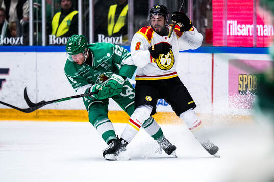 Rögles Lubos Horky och Brynäs Bobby Trivigno