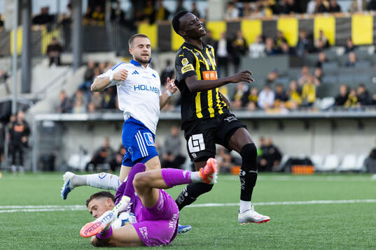 IFK Norrköpings målvakt David Andersson och Häckens John