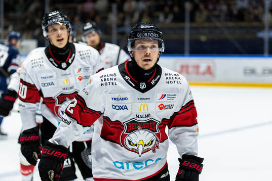 Malmö Redhawks Linus Öberg jublar