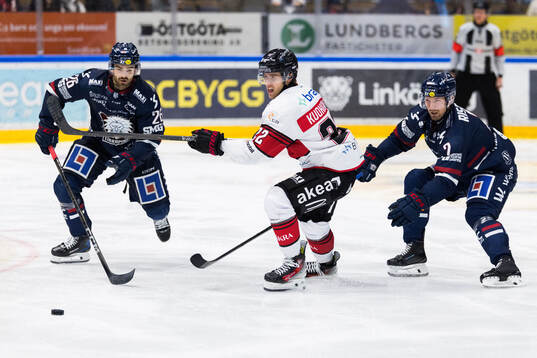 Linköpings Max Martin och Rasmus Rissanen mot Malmö